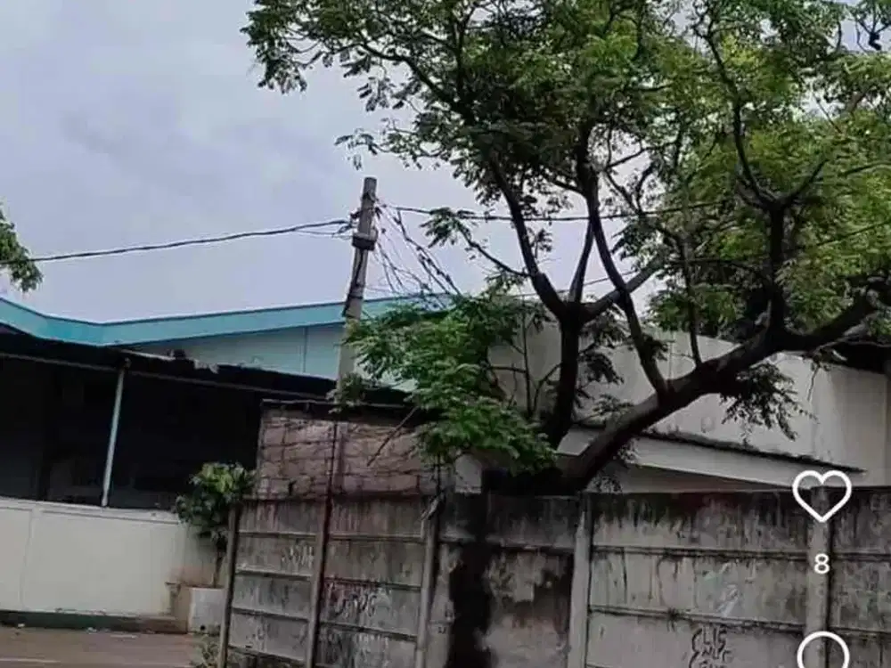 Dijual & Disewakan Gudang Hoek luas 704 m2 lb 500 m2 di Pergudangan Kamal Indah SHM, container 40 “ ready February