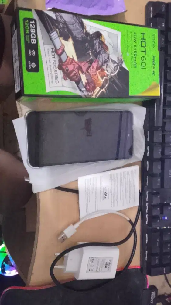 INFINIX Hot 60i ( 6+6GB ) RAM & Memory 128 GB ( Masih garansi )