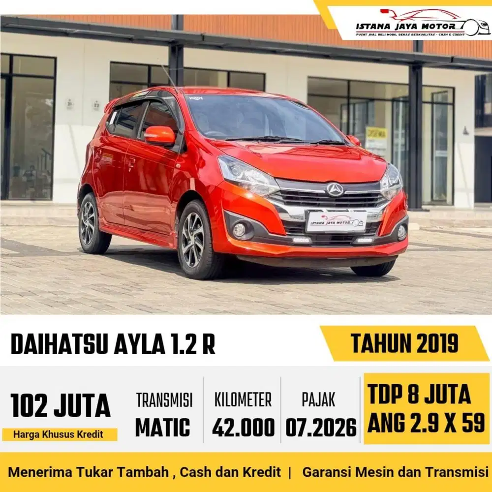 Daihatsu Ayla R AT th 2019 #istana jaya motor