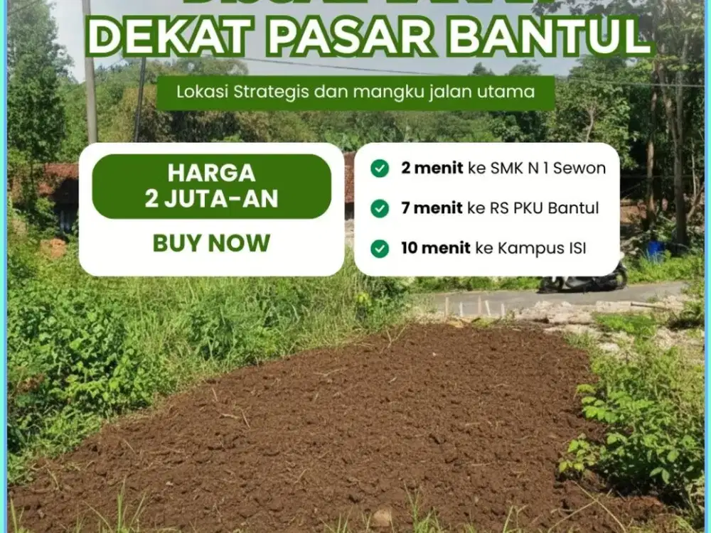 TANAH DIJUAL YOGYAKARTA HARGA 1 JUTAAN STRATEGIS AREA SEWON BANTUL