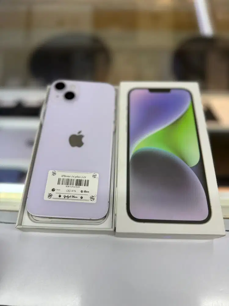 Iphone 14 plus 128gb purple iBox fulset original mulus