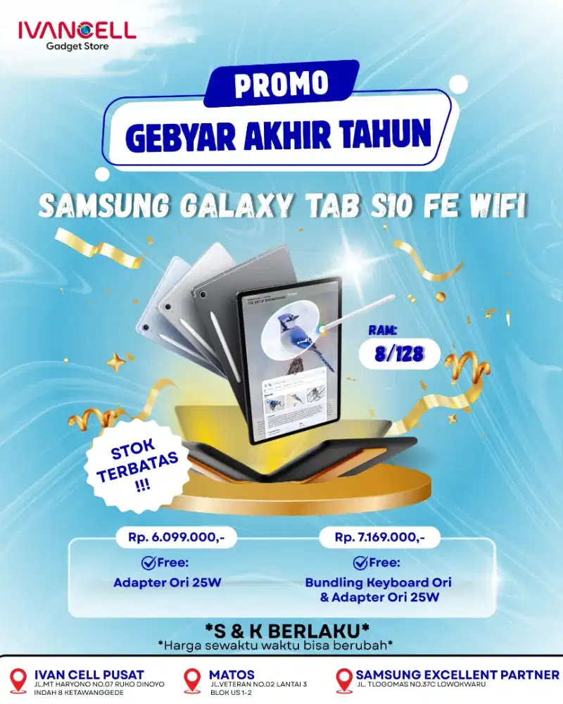 SAMAUNG TAB S10 FE wifi only