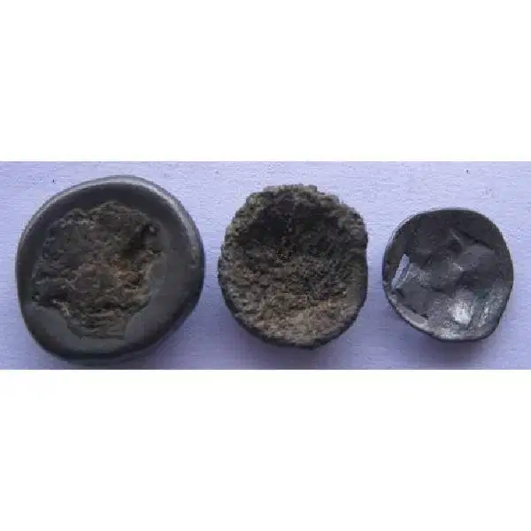 coin perak / full silver zaman kerajaan Mojopahit ( 3 pcs ) antik