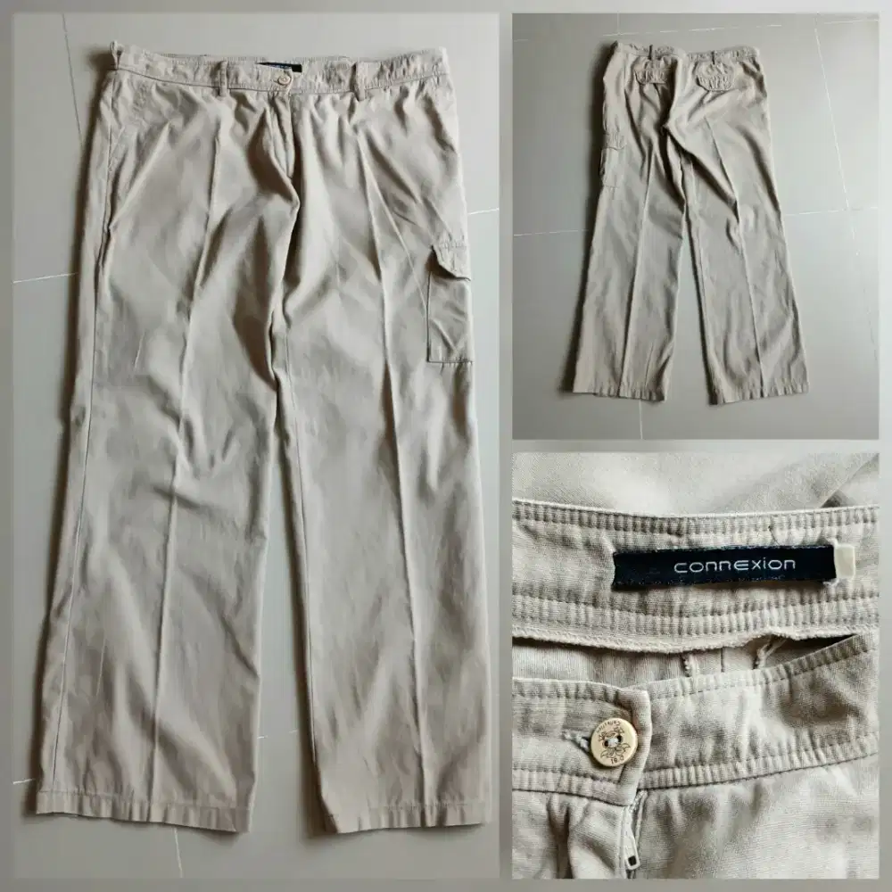 Celana panjang cargo wanita basic Connexion sz L, preloved