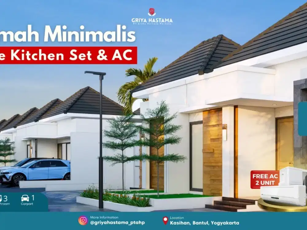 Rumah Cluster Eksklusif Ada Pos Satpam di Bangunjiwo bantul