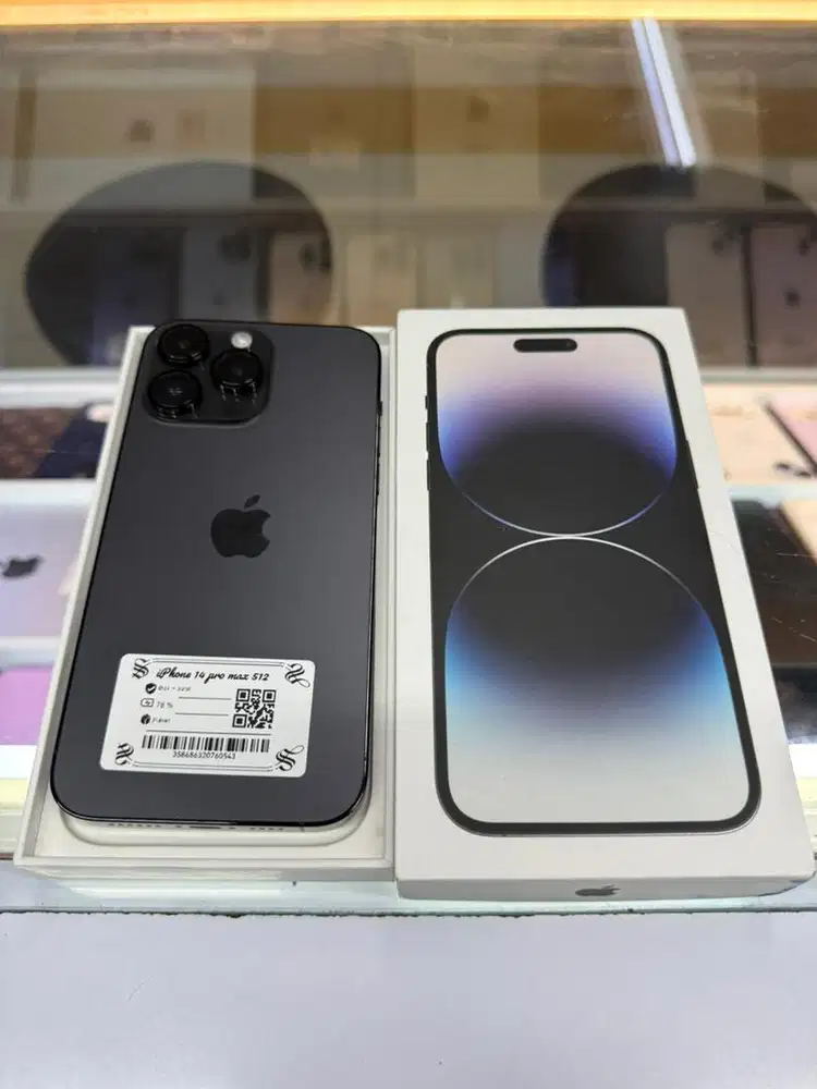 Iphone 14 promax 512gb black iBox fulset mulus