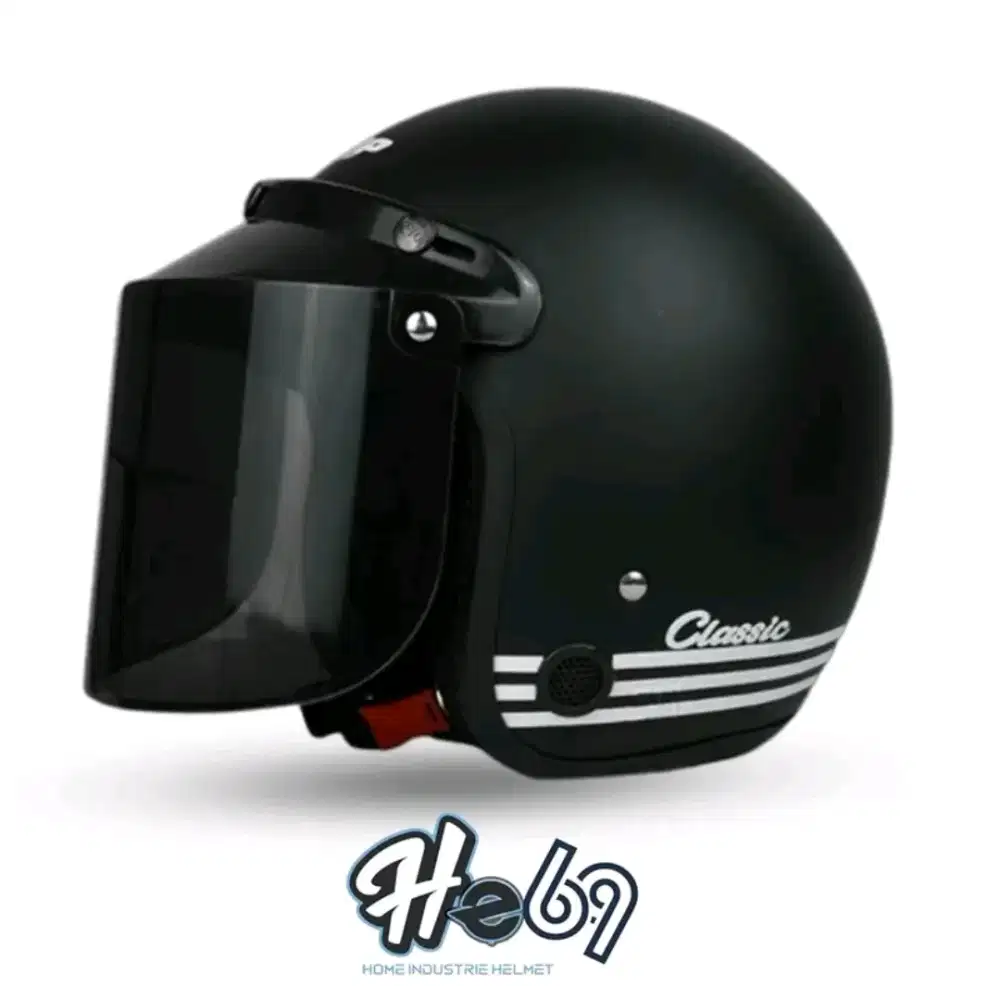 Helm Bogo Classic Full Leher / Helm Untuk Pria Dan Wanita Dewasa SNI