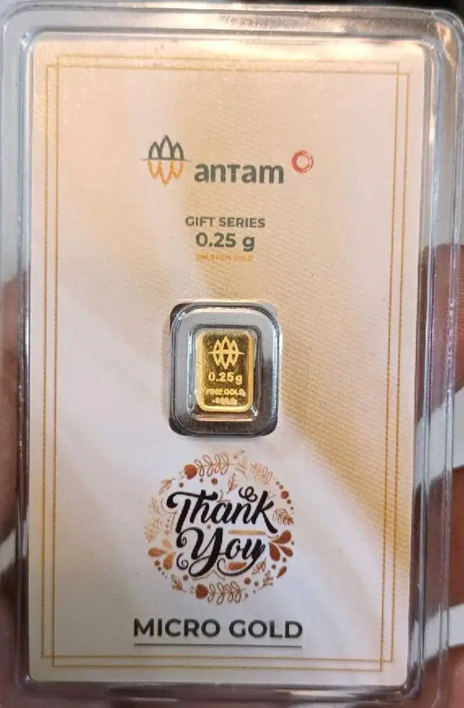 Logam Mulia Antam Micro Gold Hartadinata Press 0,25 Gram Thank You