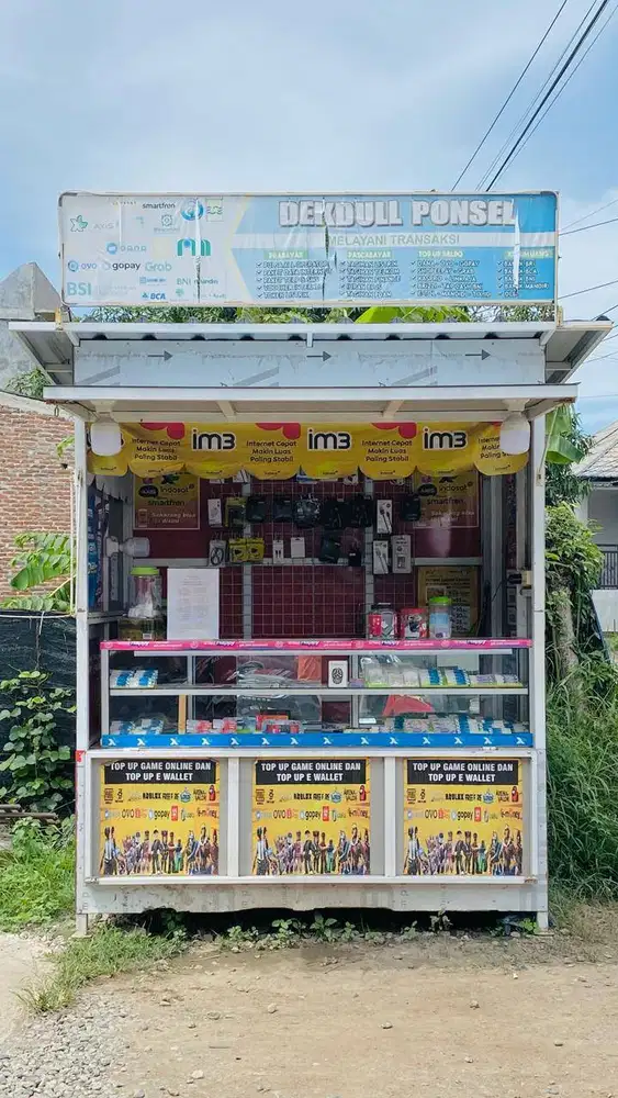 Booth Konter Pulsa Lengkap – Cocok Usaha Pulsa & Aksesoris HP