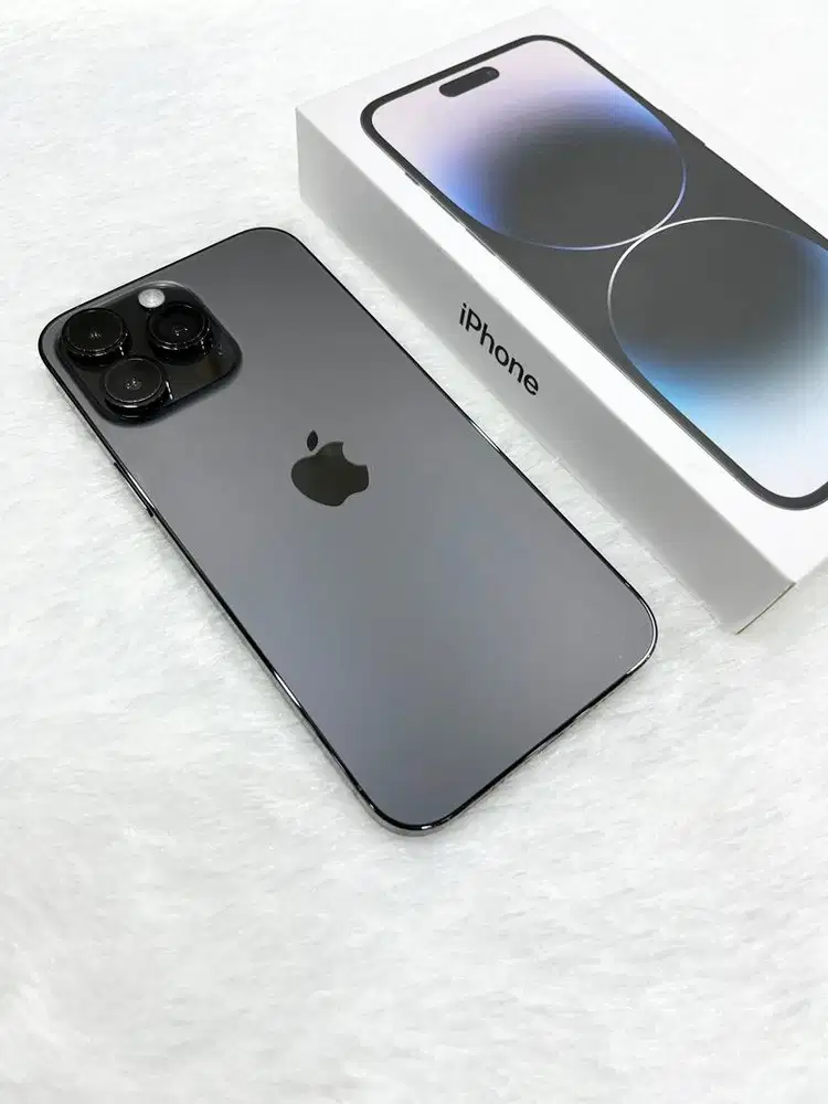 Iphone 14 pro max 128gb space black, resmi iBox (like new)