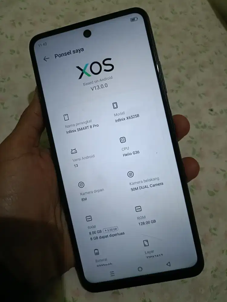 Infinix smart 8pro ram 8/128