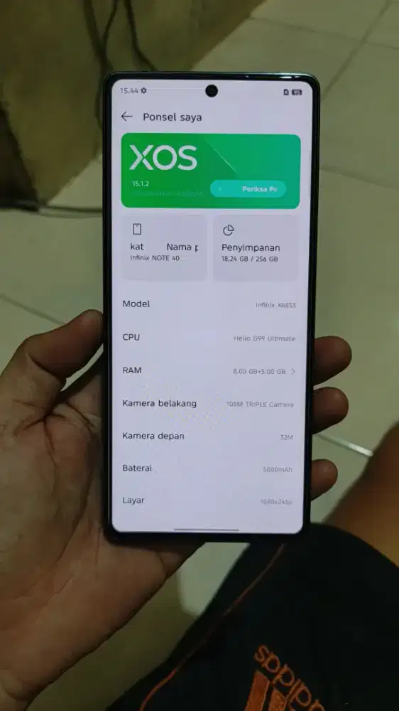 DIJUAL CEPAT HP INFINIX NOTE 40 8/256 NEGO BENSIN FULLSET