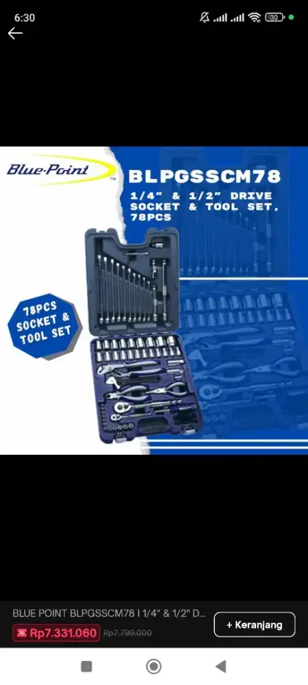 Tools set 78pcs baru masih segel