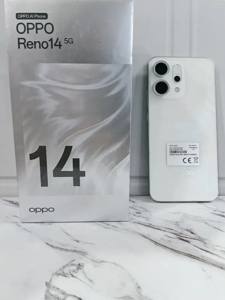 Oppo Reno 14 5G (12/256 GB) Fullset,Box 100%. Unit Sehat,Terawat.