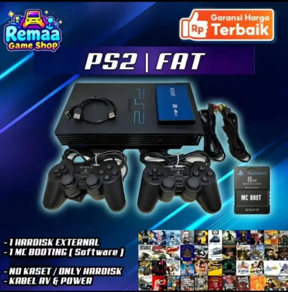 Sony Ps2 Fat Playstation 2 Fullgame Bergaransi