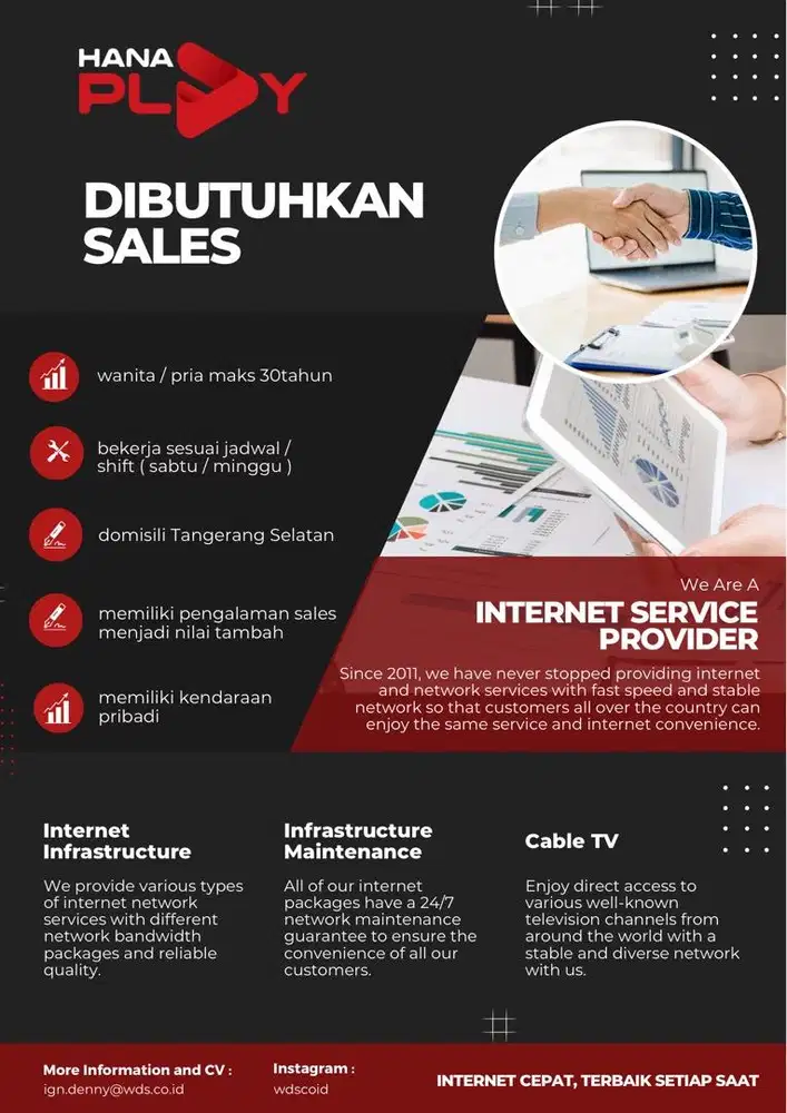 Lowongan Kerja Sales Provider Internet