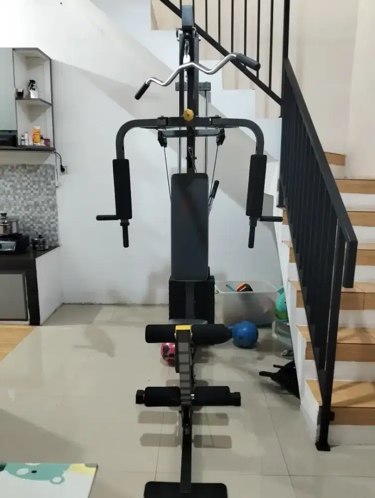 Home Gym 1 Sisi, beban 60 kg, Alat Fitnes, Alat Olahraga, Alat Gym