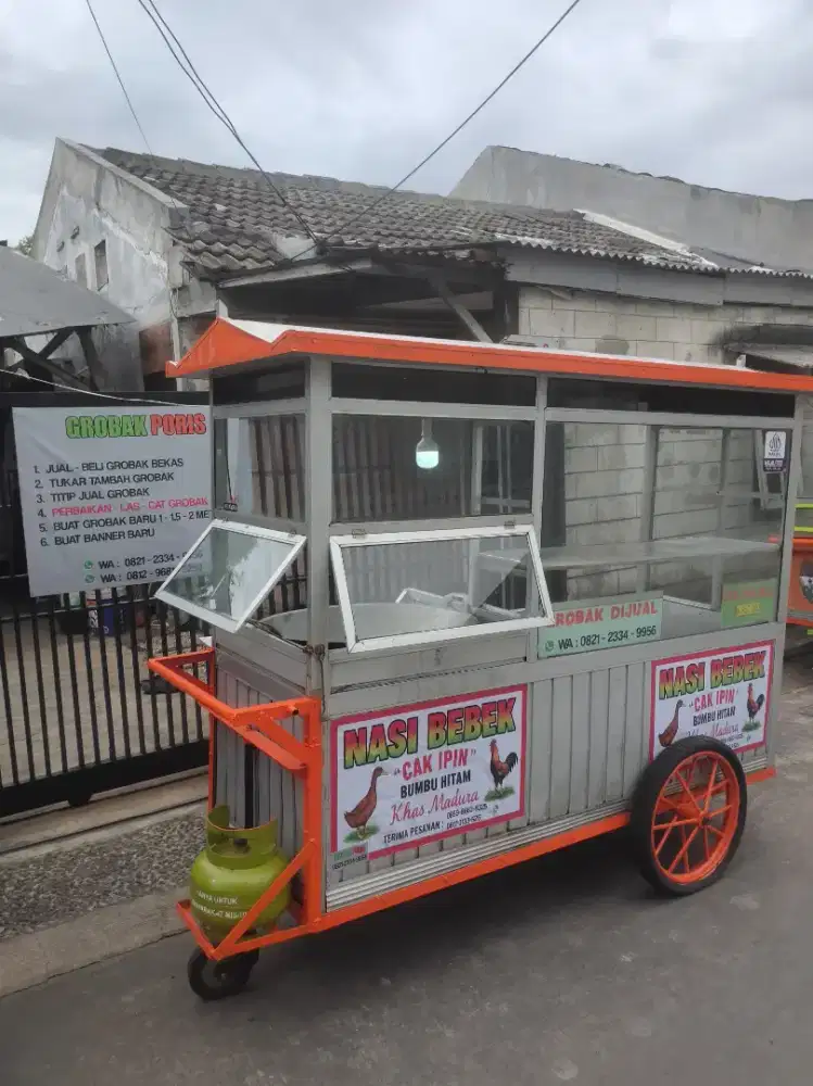 Gerobak Gorengan/ Ayam Goreng/Bakar - Martabak/ Nasi Bebek
