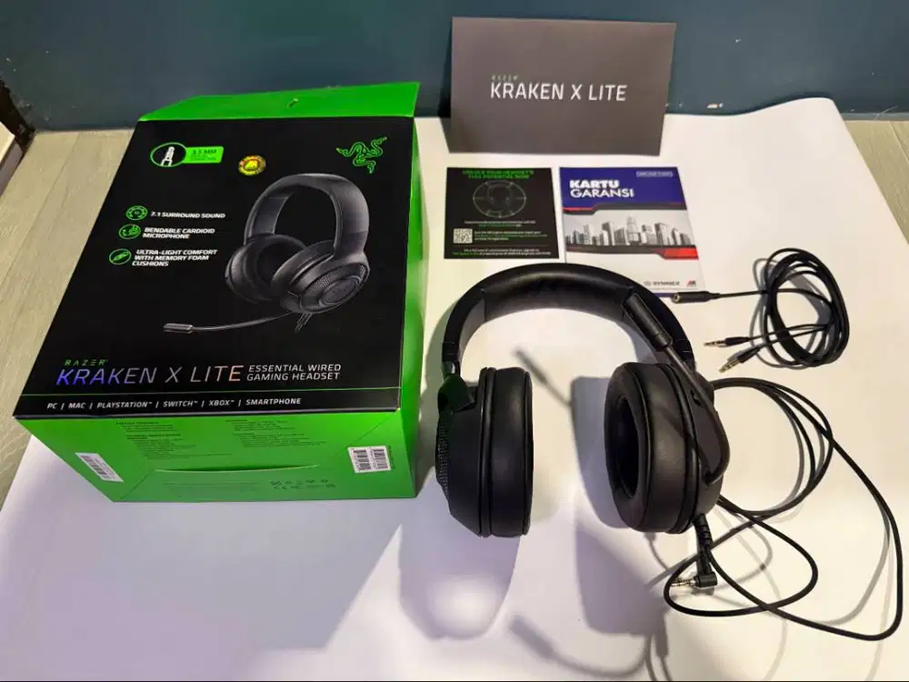 Headset Razer Kraken X Lite mulus, belum setahun pakai no minus