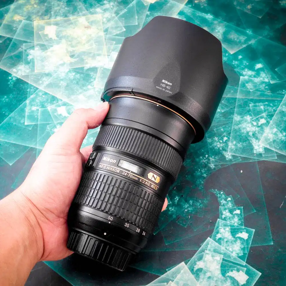 Nikon Nikkor AF-S 24-70mm F2.8 G ED Nano. Fullset Mulus Sekali