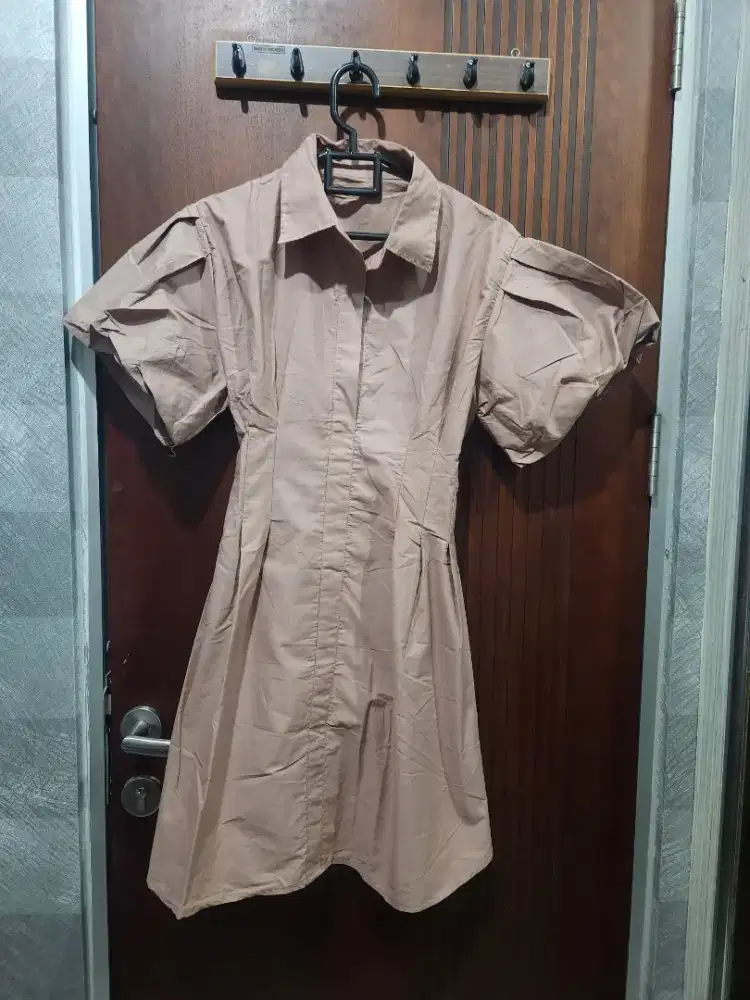 [NEW] Nola Mini Baloon Dress warna choco Byleonora.id