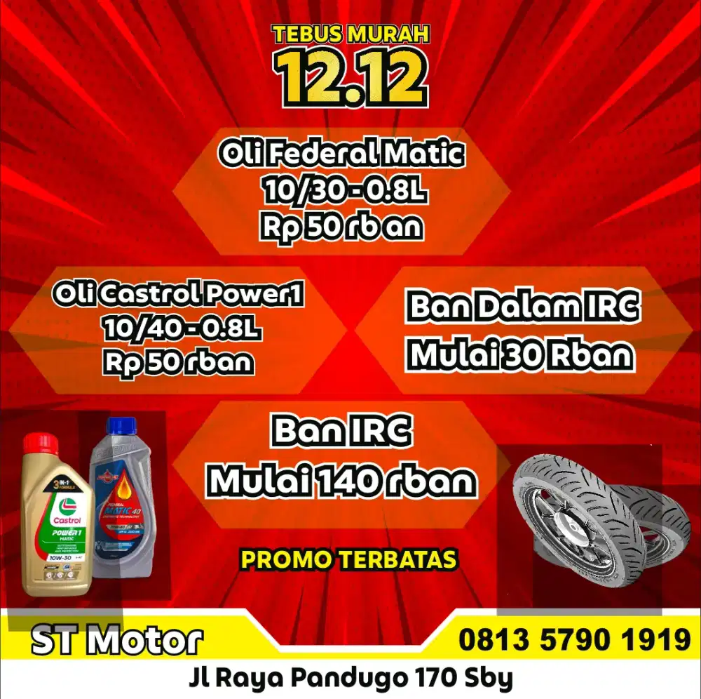 Ban Motor IRC Murah Banget