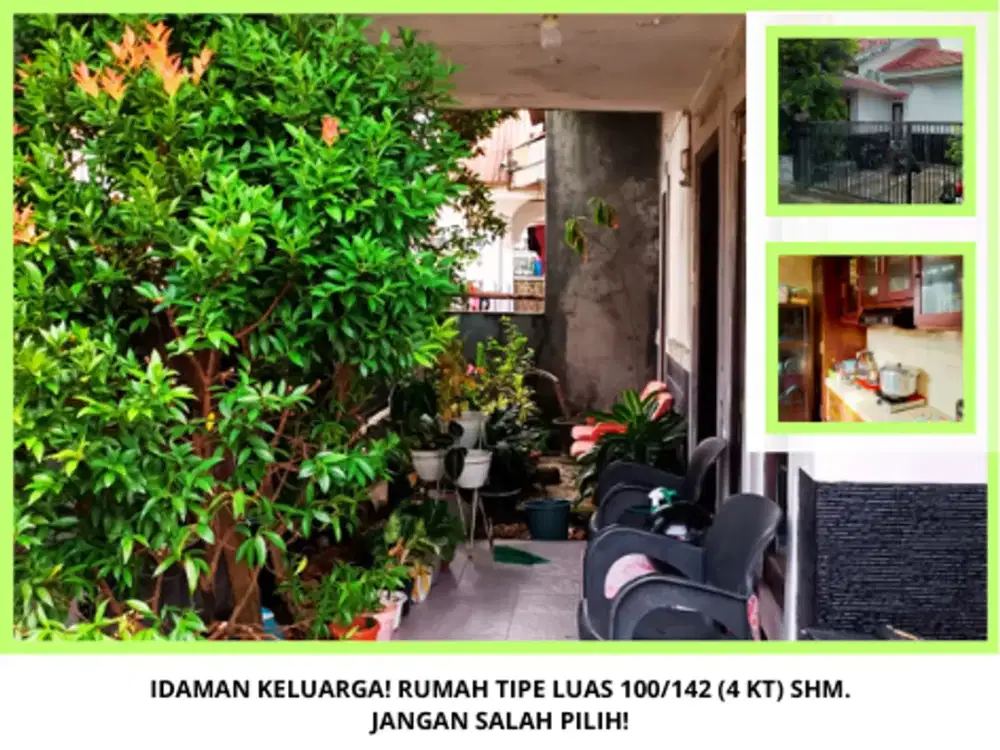 RUMAH SECOND RASA BARU! 4 KT, SHM, LT 142M² DEKAT MALL MP