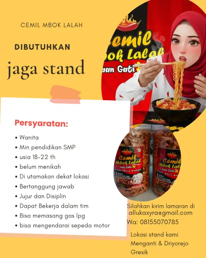 Lowongan Penjaga stand