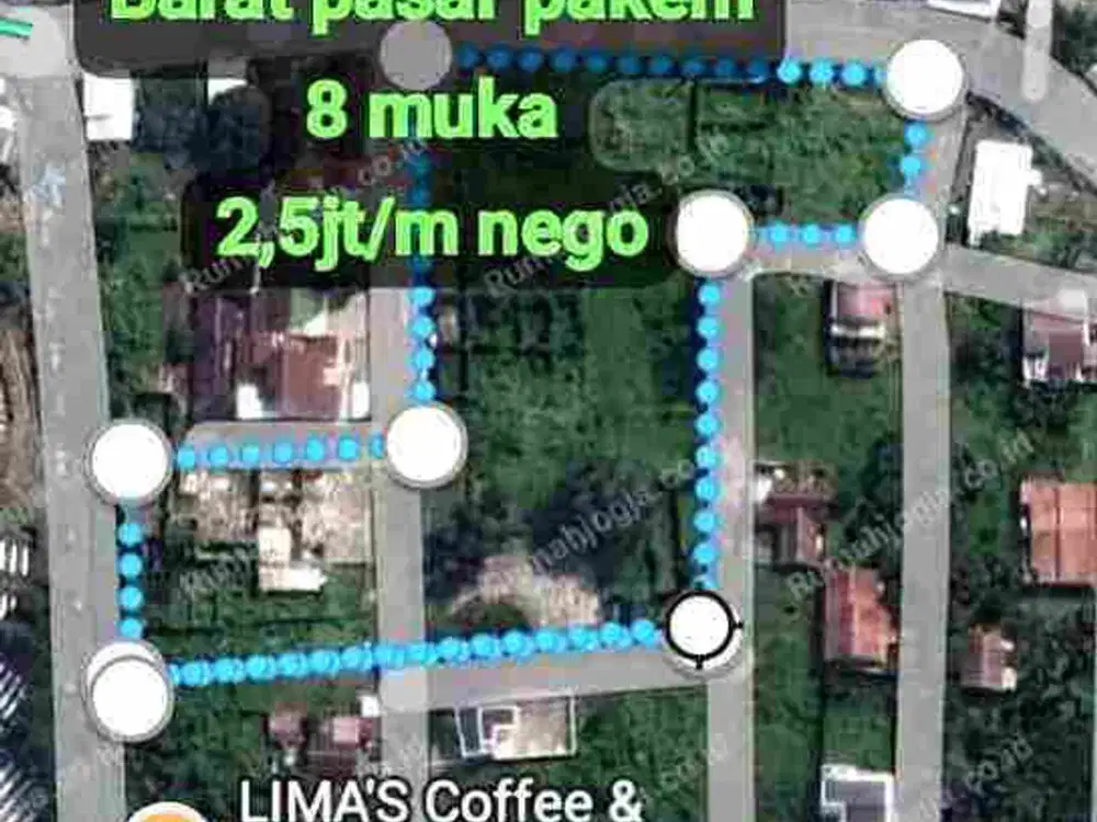 tanah luas lingkungan sangat nyaman cocok untuk cafe usaha pakem sleman