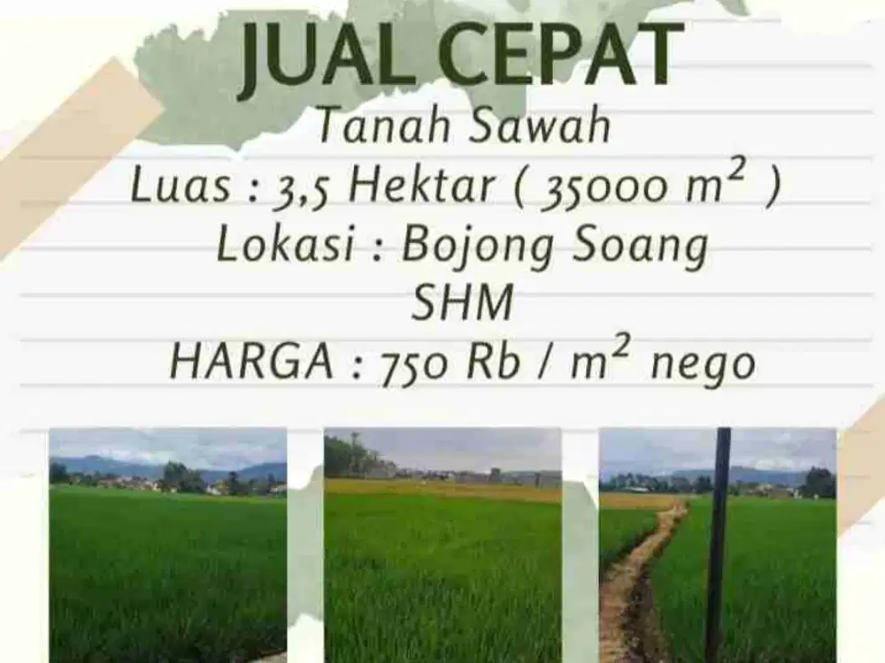 JUAL SEGERA TANAH MAINROAD BOJONGSOANG