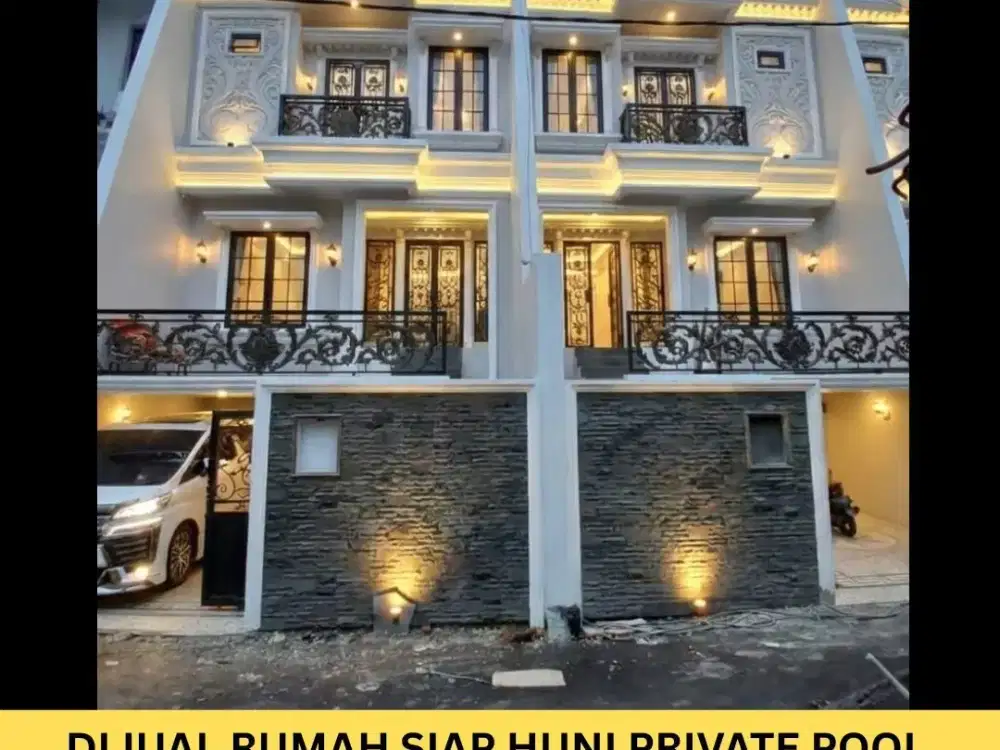 rumah siap huni ada kolam renang pribadi di kebagusan raya