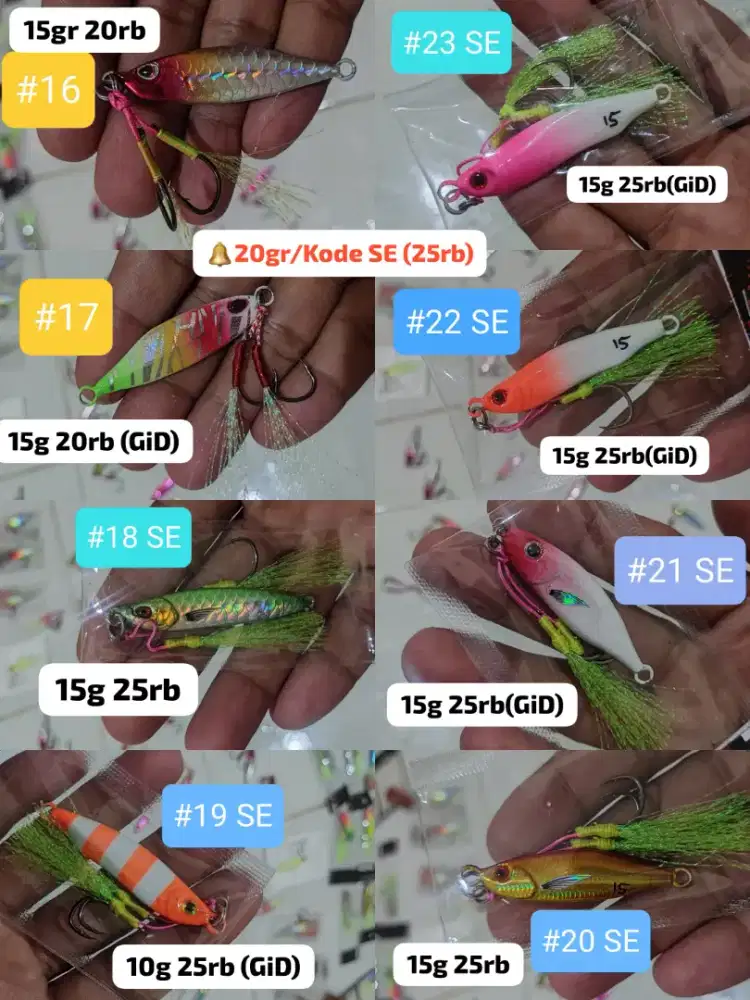 Umpan Metal Jig Umpan pancing Casting Gacor 7Gram-10g-15G-20Gram