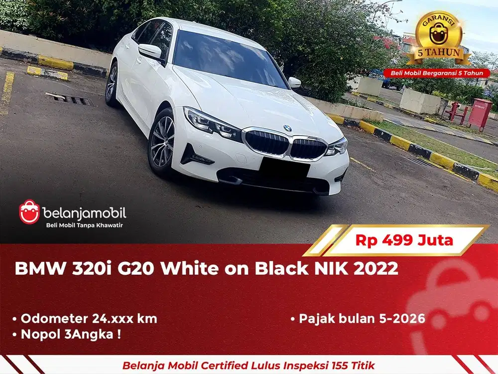[ GARANSI 5TH ] BMW 320i 320 i G20 White on Black 2022/2023