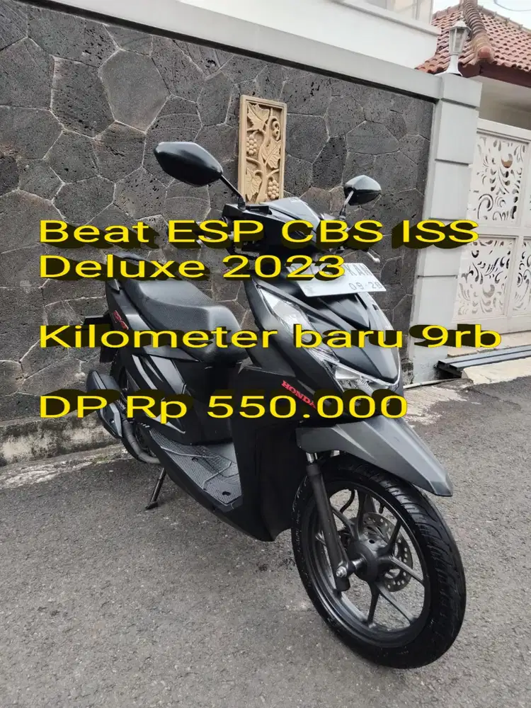 Beat Deluxe 2023. Pajak ON. KM9rb. Standar. Mulus. Ori. Cash/Kredit/TT