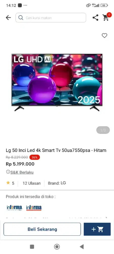 TV LG 50 inc NEW
