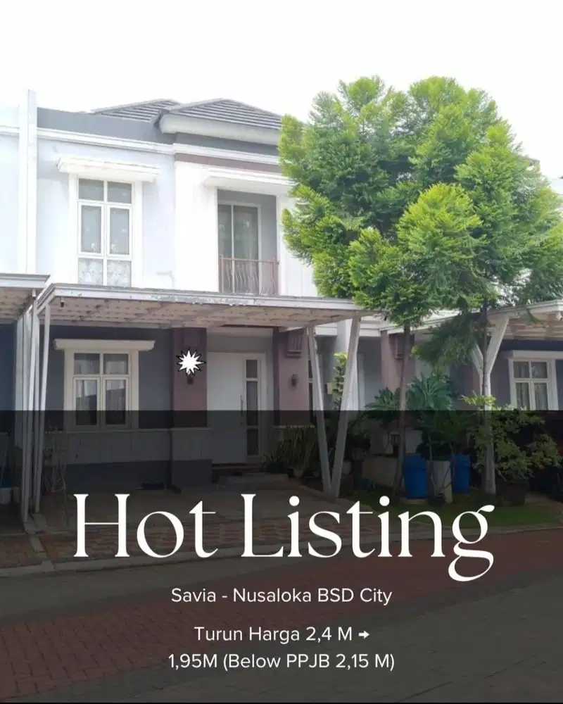 Dijual Turun Harga Rumah The Savia BSD City