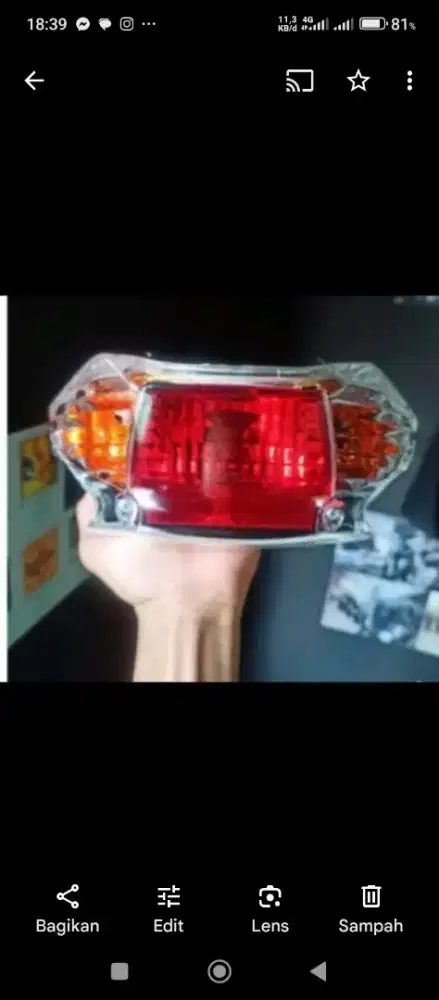 Headlamp belakang mio