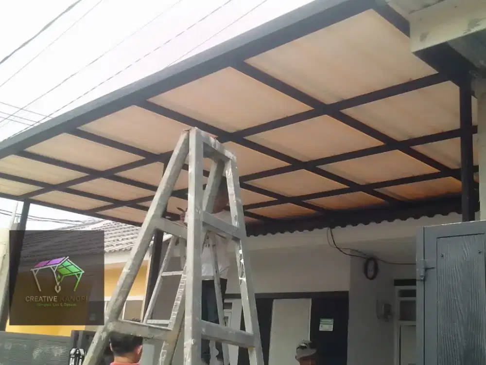 0007 kanopi atap upvc alderon singgle layer