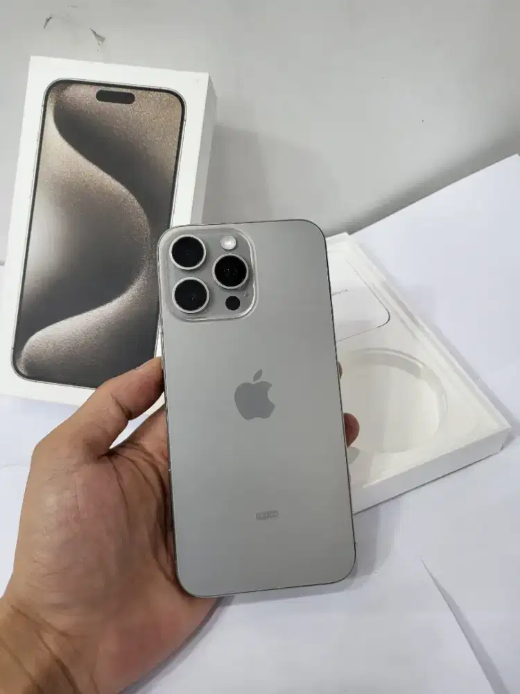 iPhone 15 Pro max 256GB Resmi natural titanium