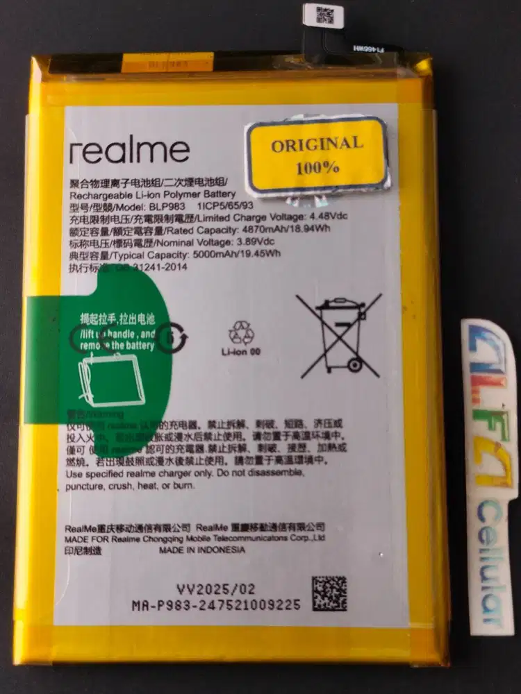 BATERAI REALME 10 4G   BLP957 / BATERAI REALME 10 PRO 5G BLP983