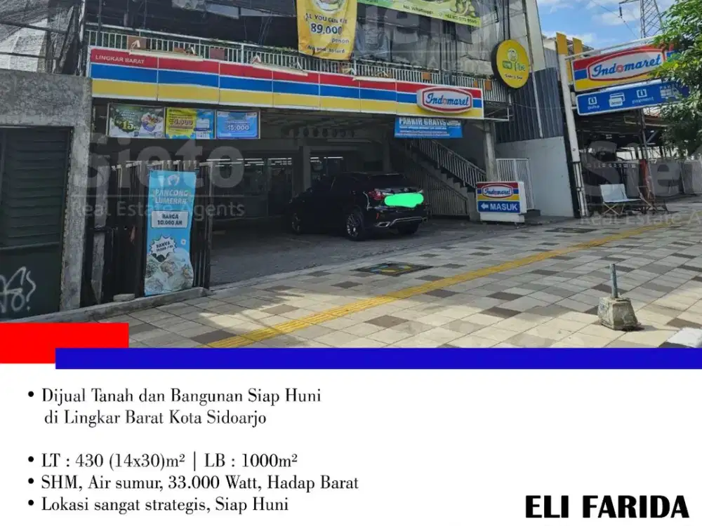 Dijual Tanah dan Bangunan Strategis di Lingkar Barat Kota Sidoarjo
