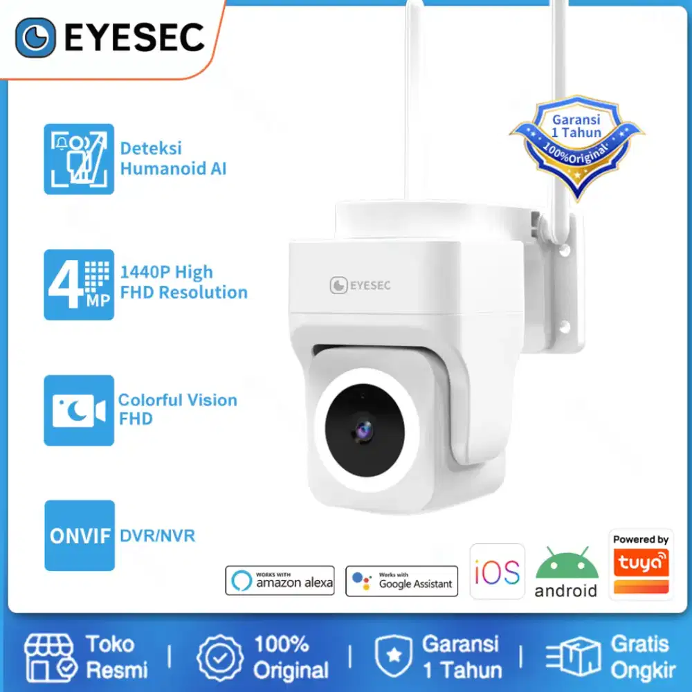 EYESec ES-07 CCTV Outdoor IP Camera 4MP 3x Zoom IP66 ONVIF WiFi lan