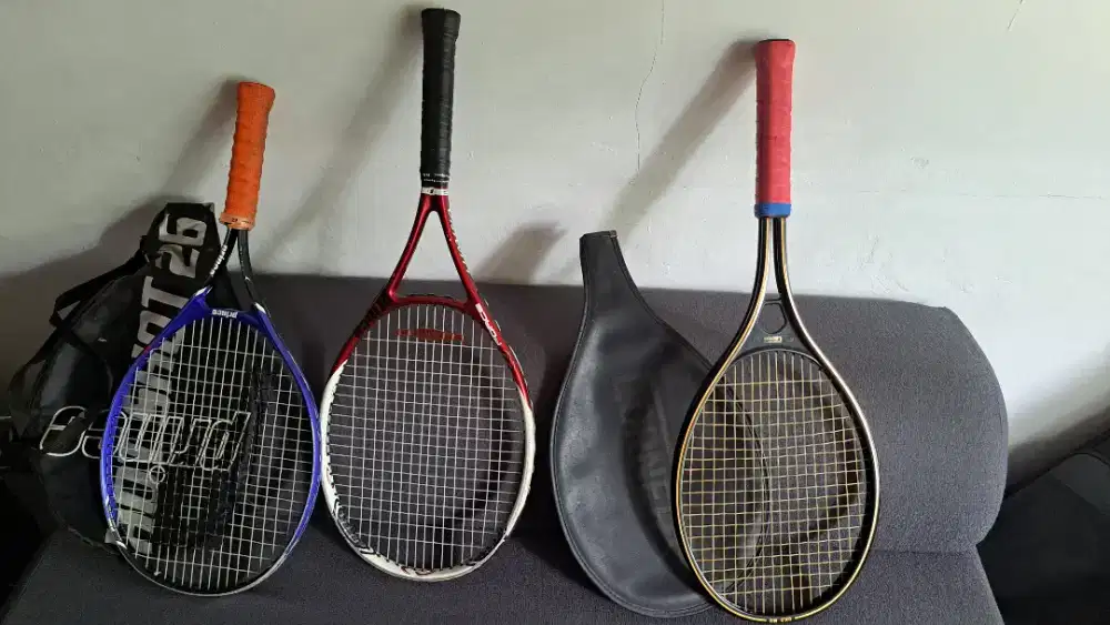 Dijual Racket Tennis siap pakai (3 Sekaligus)cocok untuk main keluarga