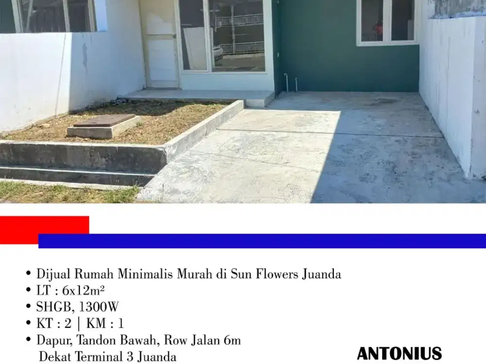 Dijual Rumah Minimalis Murah di Sun Flowers Juanda