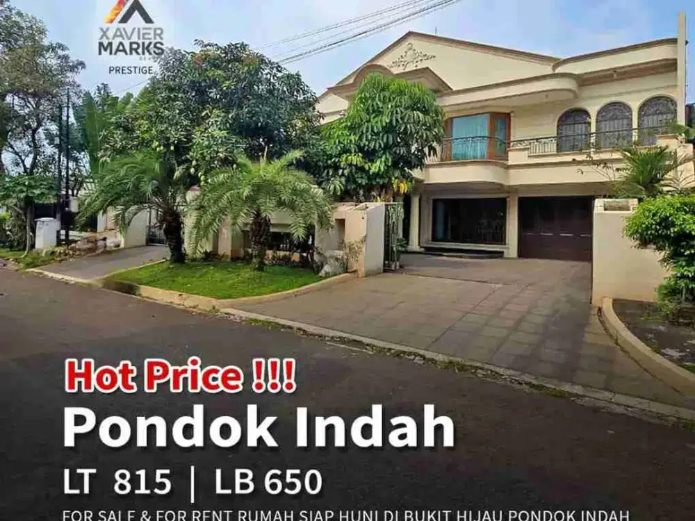 DIJUAL RUMAH LAMA HITUNG TANAH DI PONDOK INDAH JAK SEL
