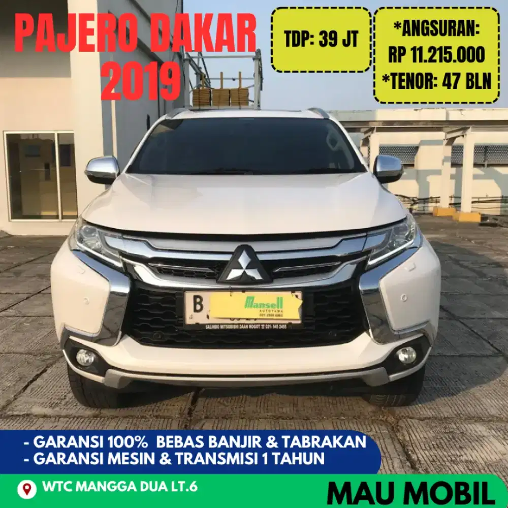 TDP 39JT, Pajero Dakar 2018/2019/2020 Putih, KM 70rb