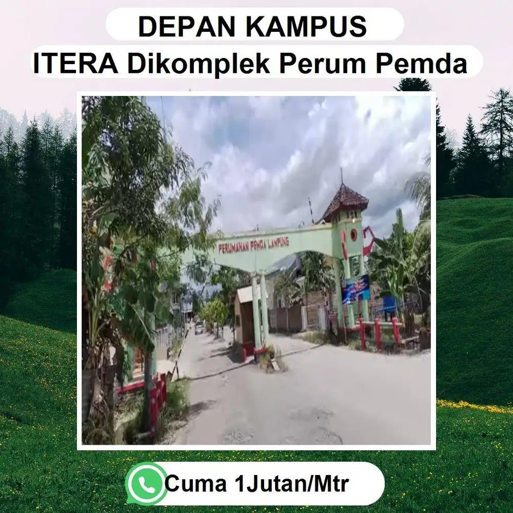 TANAH DATAR SIAP BANGUN  LOKASI SANGAT STRATEGIS DI DEPAN KAMPUS ITERA