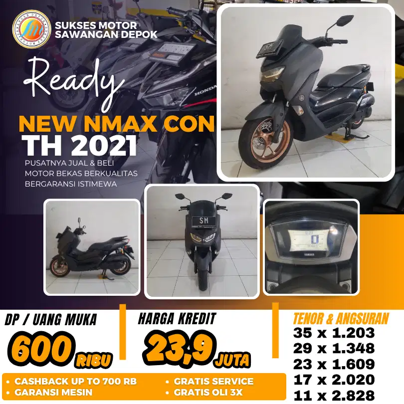 DP 600 BERGARANSI YAMAHA NEW NMAX CON KEYLES TH 2021 BISA CASH KREDIT