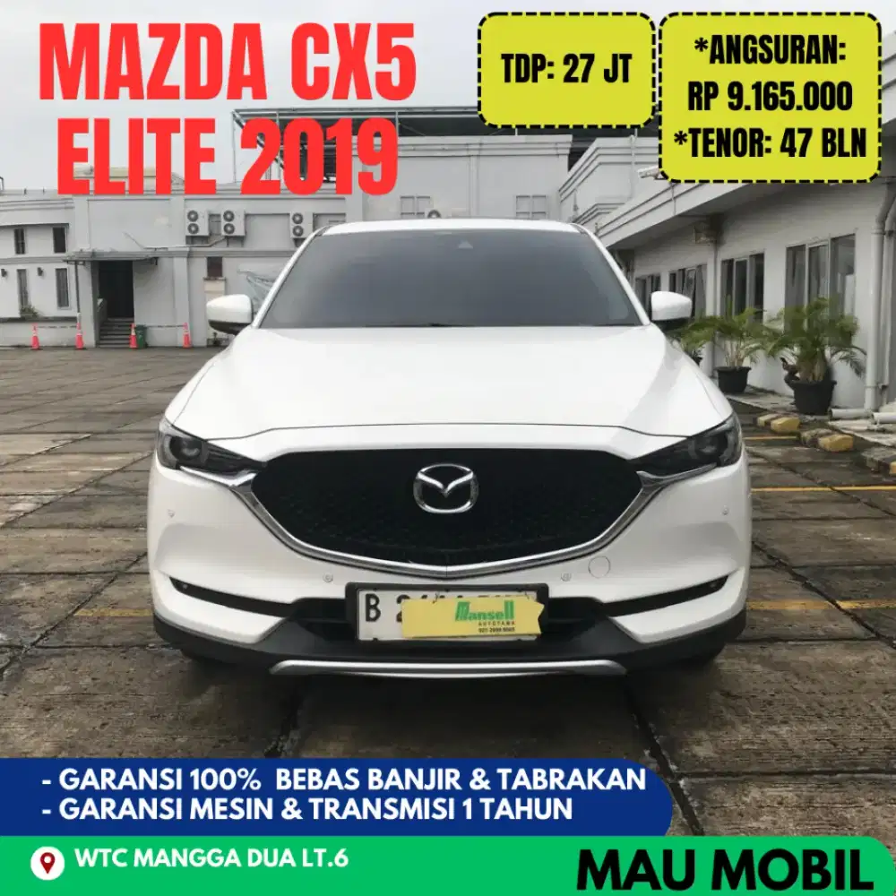 TDP 27JT, Mazda CX5 Elite 2019/2020 Putih, KM 50rb