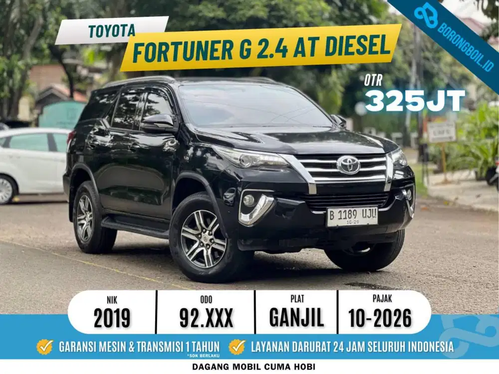 Fortuner G 2.4 Diesel AT 2019 Hitam